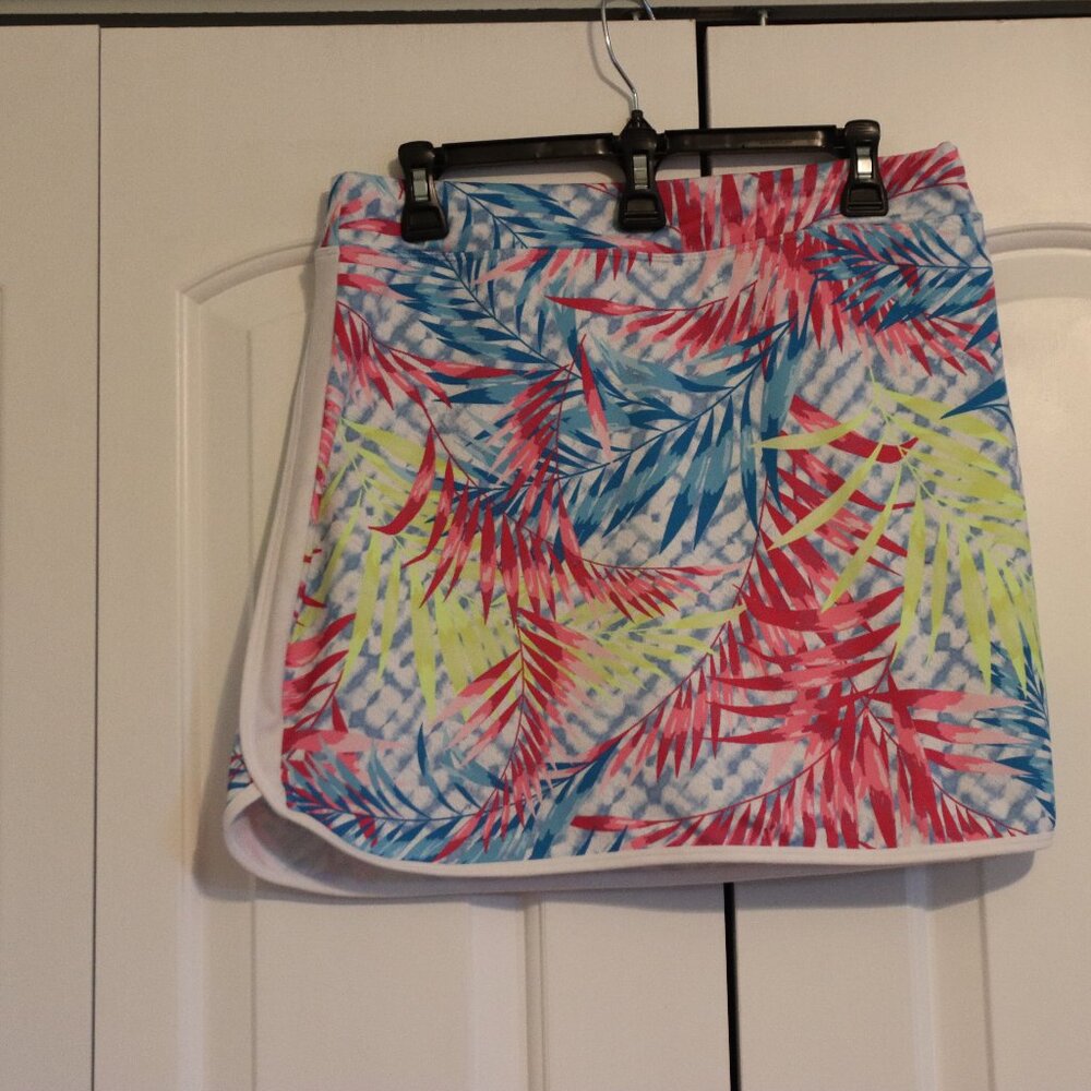 Zelos Athletic Tropical/Floral Print Skort Size Medium Tennis Golf Athleisure